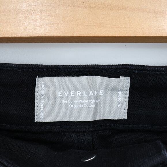 NWOT Everlane The Curvy Way High Hourglass Jean In Black Coal Size 28 Regular - Picture 8 of 9